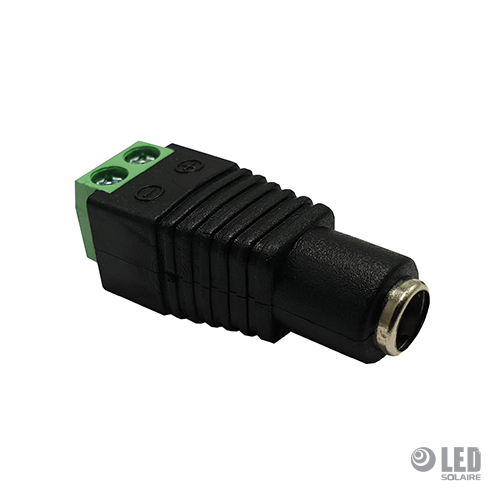 Connecteur rapide jack femelle 17 cm pour ruban led unicolore